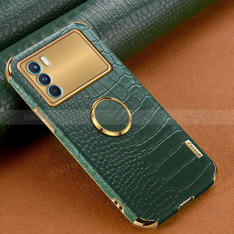 Coque Luxe Cuir Housse Etui XD2 pour Oppo K9 Pro 5G Vert Plus