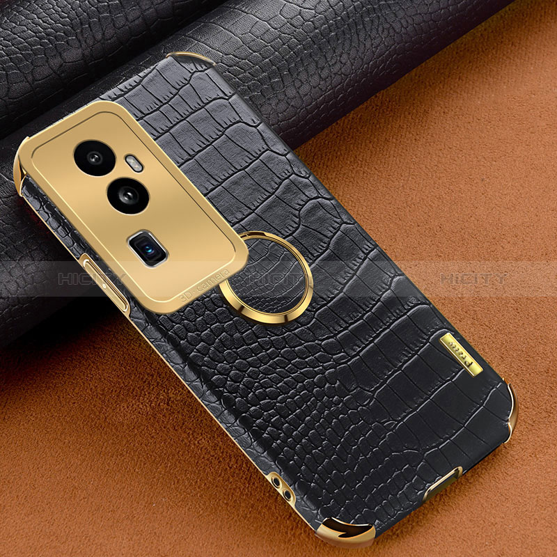 Coque Luxe Cuir Housse Etui XD2 pour Oppo Reno10 Pro+ Plus 5G Noir Plus