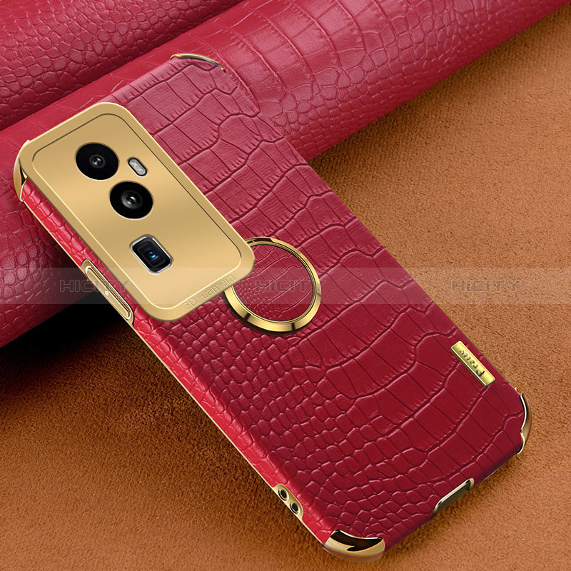 Coque Luxe Cuir Housse Etui XD2 pour Oppo Reno10 Pro+ Plus 5G Rouge Plus