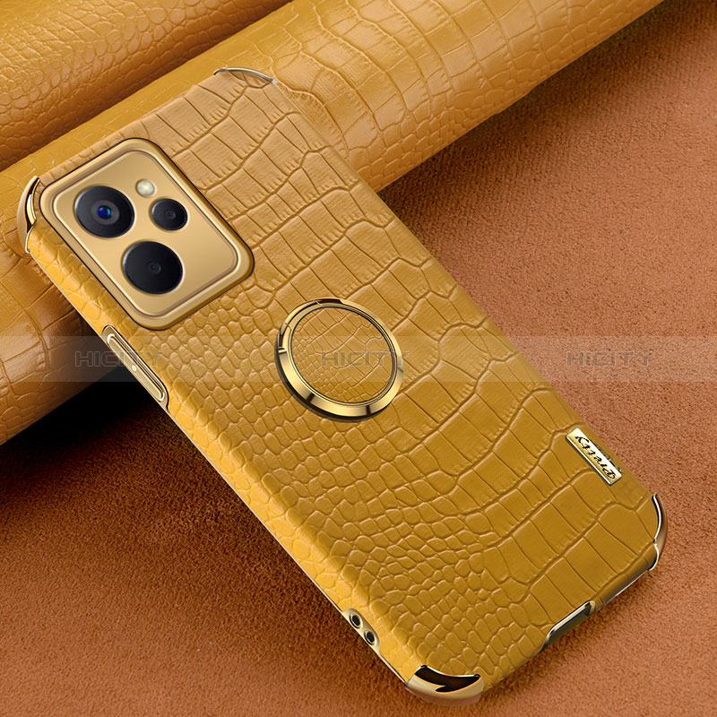 Coque Luxe Cuir Housse Etui XD2 pour Realme 10 5G Jaune Plus