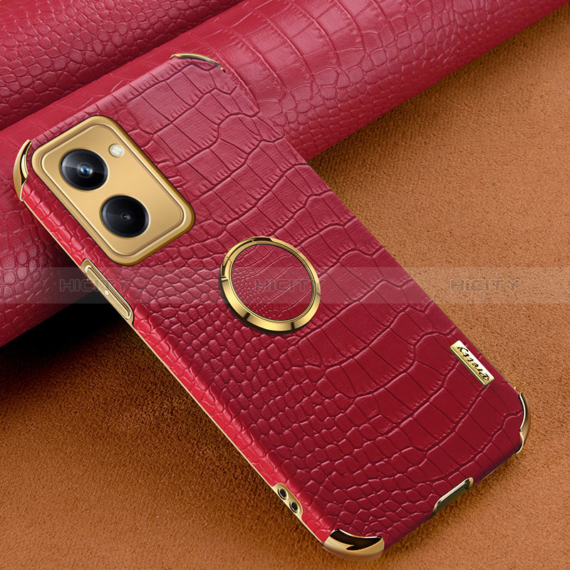 Coque Luxe Cuir Housse Etui XD2 pour Realme 10 Pro 5G Rouge Plus