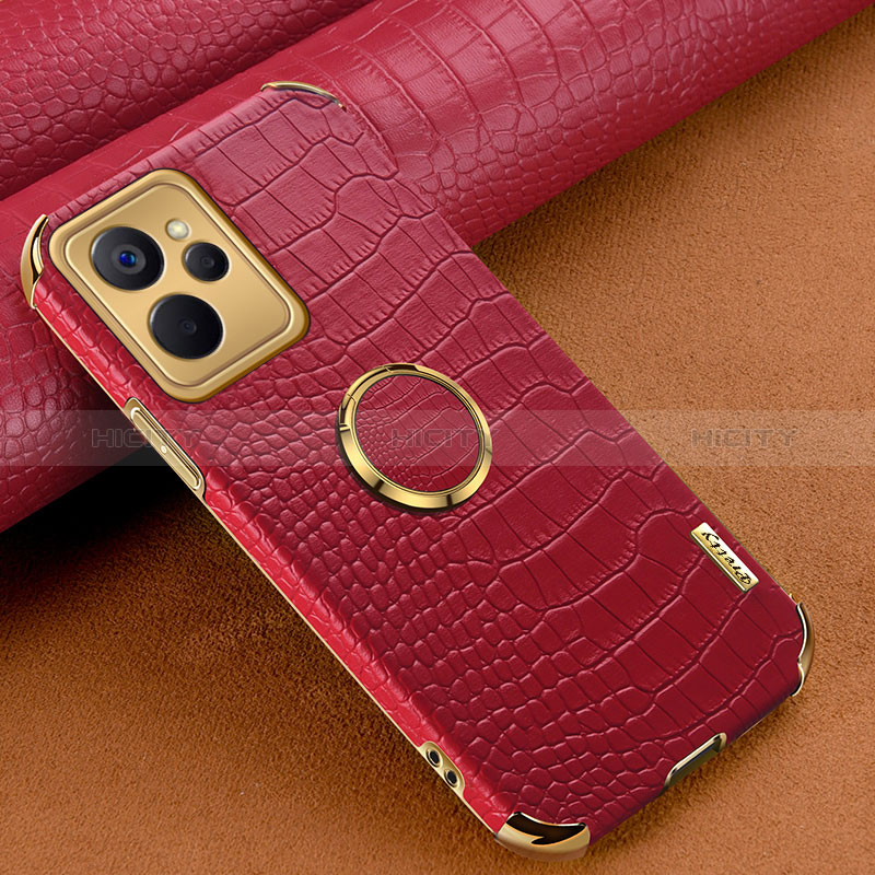 Coque Luxe Cuir Housse Etui XD2 pour Realme 10T 5G Rouge Plus