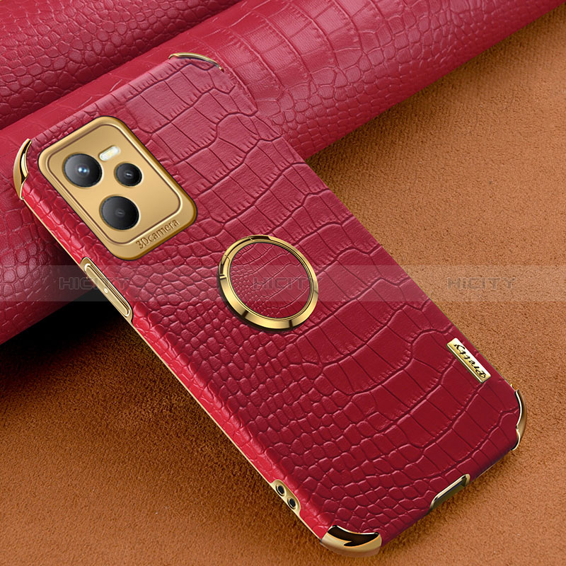 Coque Luxe Cuir Housse Etui XD2 pour Realme C35 Rouge Plus