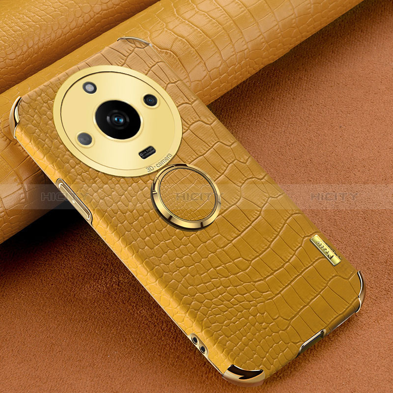 Coque Luxe Cuir Housse Etui XD2 pour Realme Narzo 60 5G Jaune Plus