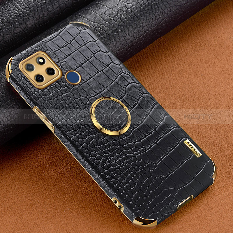 Coque Luxe Cuir Housse Etui XD2 pour Realme Q2i 5G Noir Plus