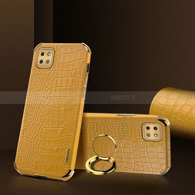 Coque Luxe Cuir Housse Etui XD2 pour Samsung Galaxy A22 5G Jaune Plus