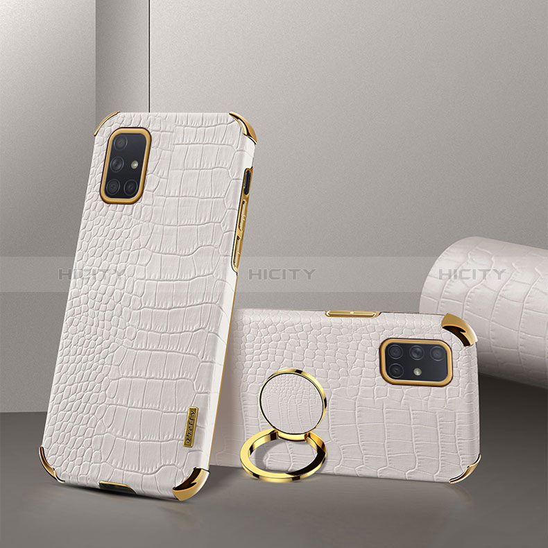 Coque Luxe Cuir Housse Etui XD2 pour Samsung Galaxy A71 5G Blanc Plus