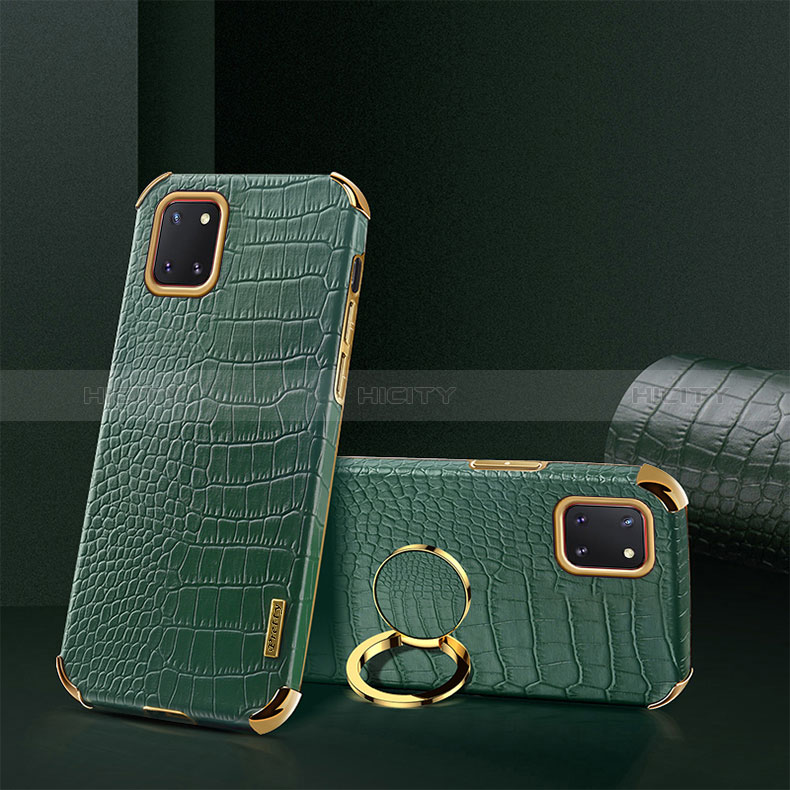 Coque Luxe Cuir Housse Etui XD2 pour Samsung Galaxy A81 Vert Plus