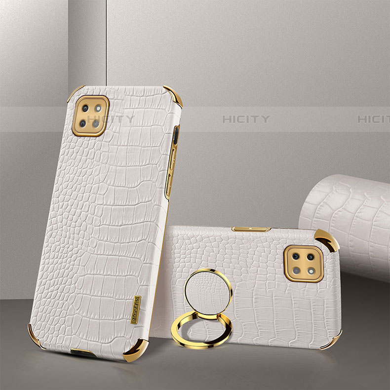 Coque Luxe Cuir Housse Etui XD2 pour Samsung Galaxy F42 5G Blanc Plus