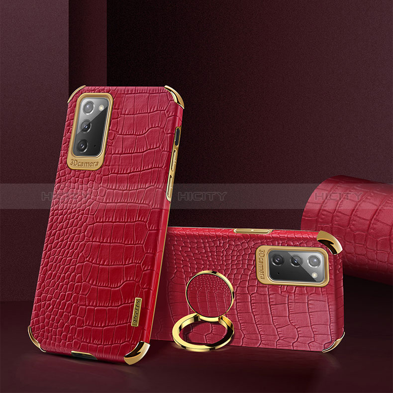Coque Luxe Cuir Housse Etui XD2 pour Samsung Galaxy Note 20 5G Rouge Plus