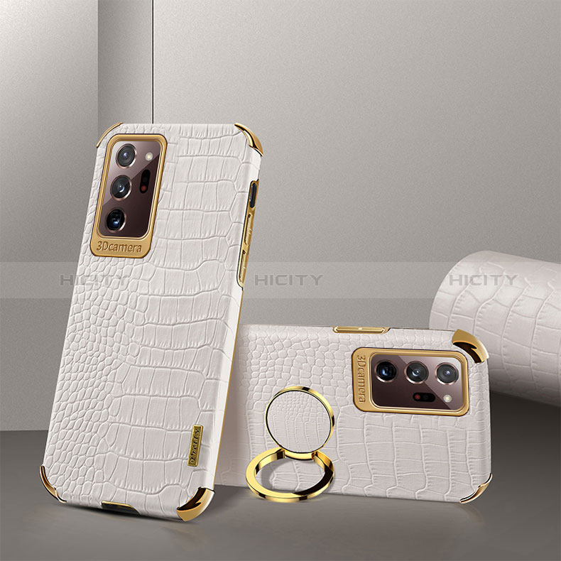 Coque Luxe Cuir Housse Etui XD2 pour Samsung Galaxy Note 20 Ultra 5G Blanc Plus