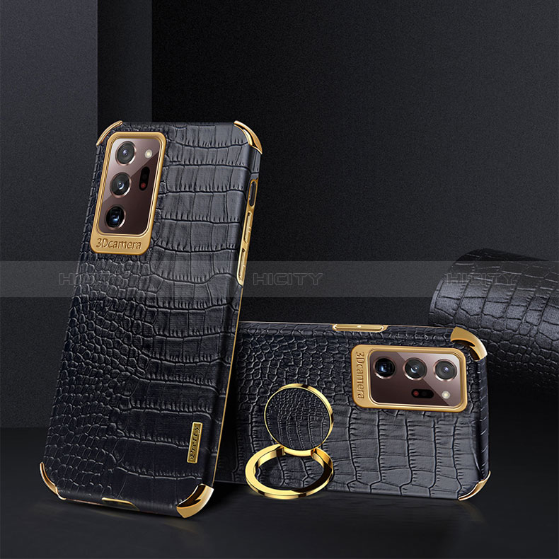 Coque Luxe Cuir Housse Etui XD2 pour Samsung Galaxy Note 20 Ultra 5G Noir Plus