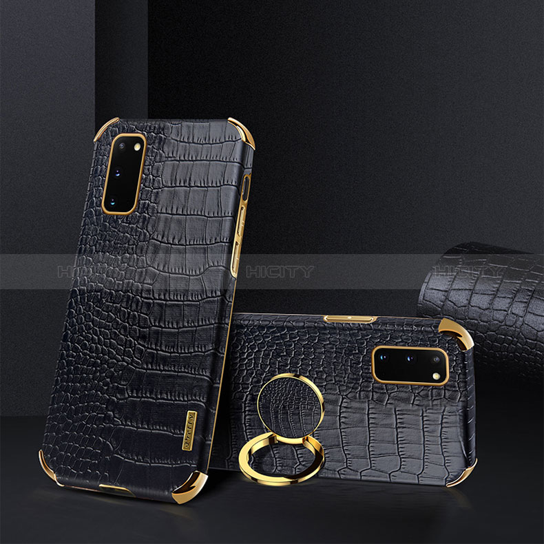 Coque Luxe Cuir Housse Etui XD2 pour Samsung Galaxy S20 Noir Plus