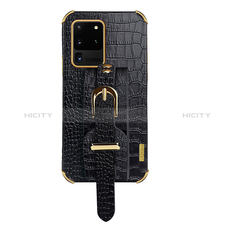 Coque Luxe Cuir Housse Etui XD2 pour Samsung Galaxy S20 Ultra 5G Noir Plus