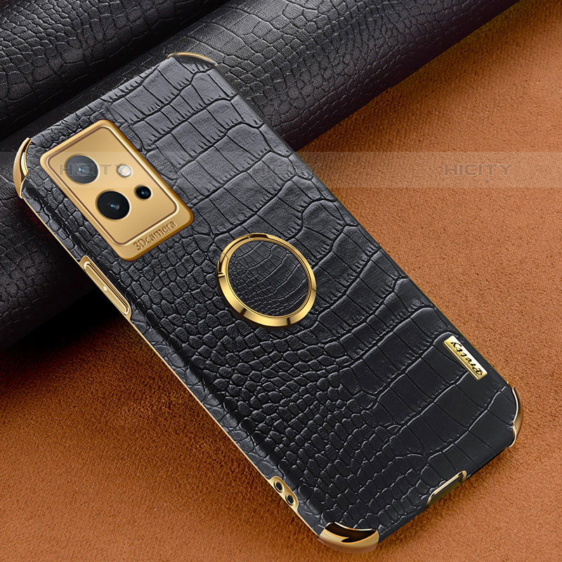 Coque Luxe Cuir Housse Etui XD2 pour Vivo T1 5G India Noir Plus