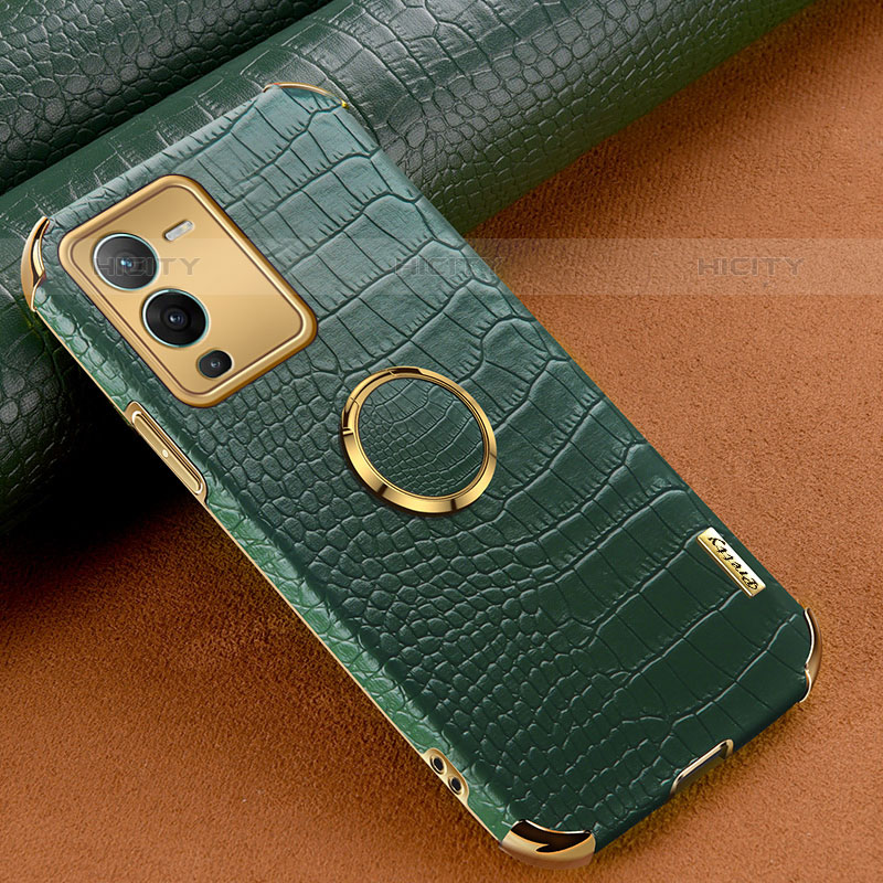 Coque Luxe Cuir Housse Etui XD2 pour Vivo V25 Pro 5G Vert Plus