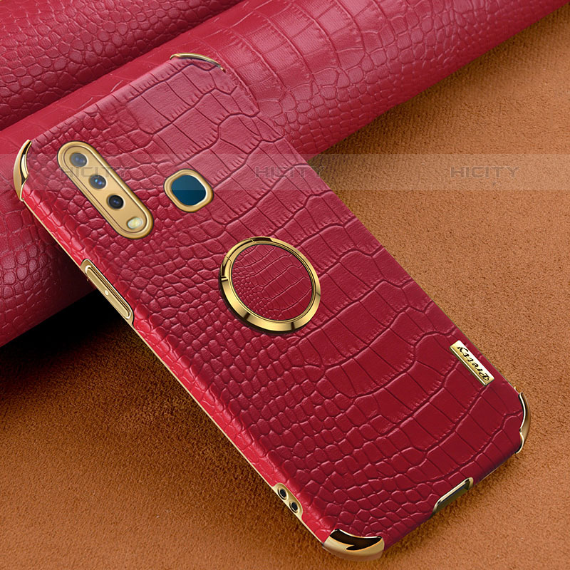 Coque Luxe Cuir Housse Etui XD2 pour Vivo Y12 Rouge Plus