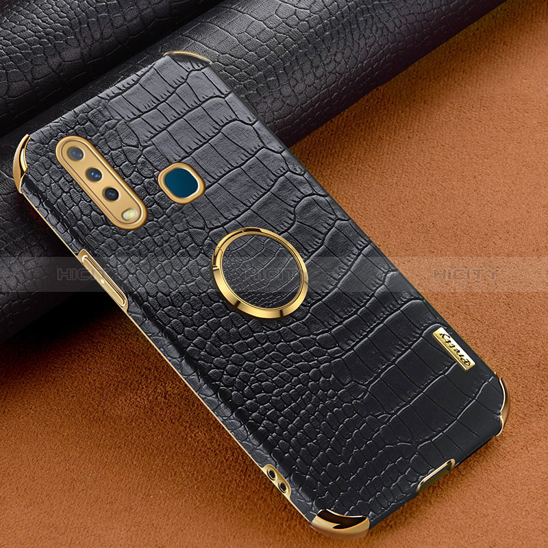 Coque Luxe Cuir Housse Etui XD2 pour Vivo Y3s Noir Plus