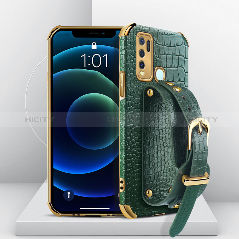 Coque Luxe Cuir Housse Etui XD2 pour Vivo Y50 Vert Plus