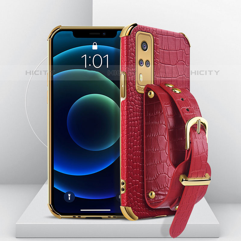 Coque Luxe Cuir Housse Etui XD2 pour Vivo Y51A Rouge Plus