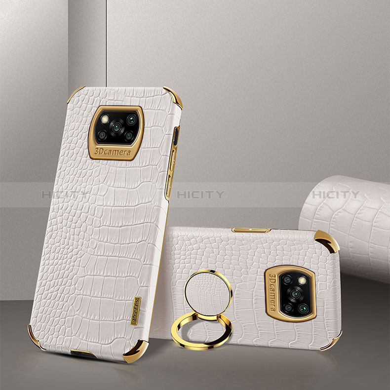 Coque Luxe Cuir Housse Etui XD2 pour Xiaomi Poco X3 Blanc Plus