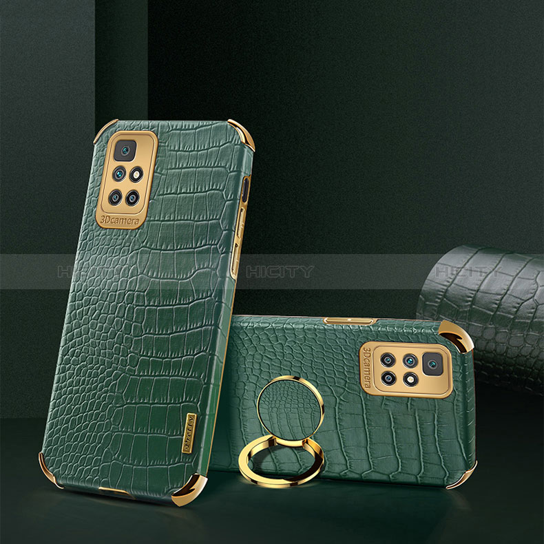 Coque Luxe Cuir Housse Etui XD2 pour Xiaomi Redmi 10 (2022) Vert Plus