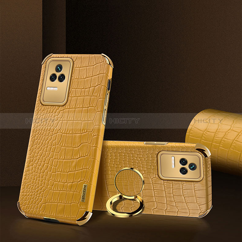 Coque Luxe Cuir Housse Etui XD2 pour Xiaomi Redmi K50 5G Jaune Plus