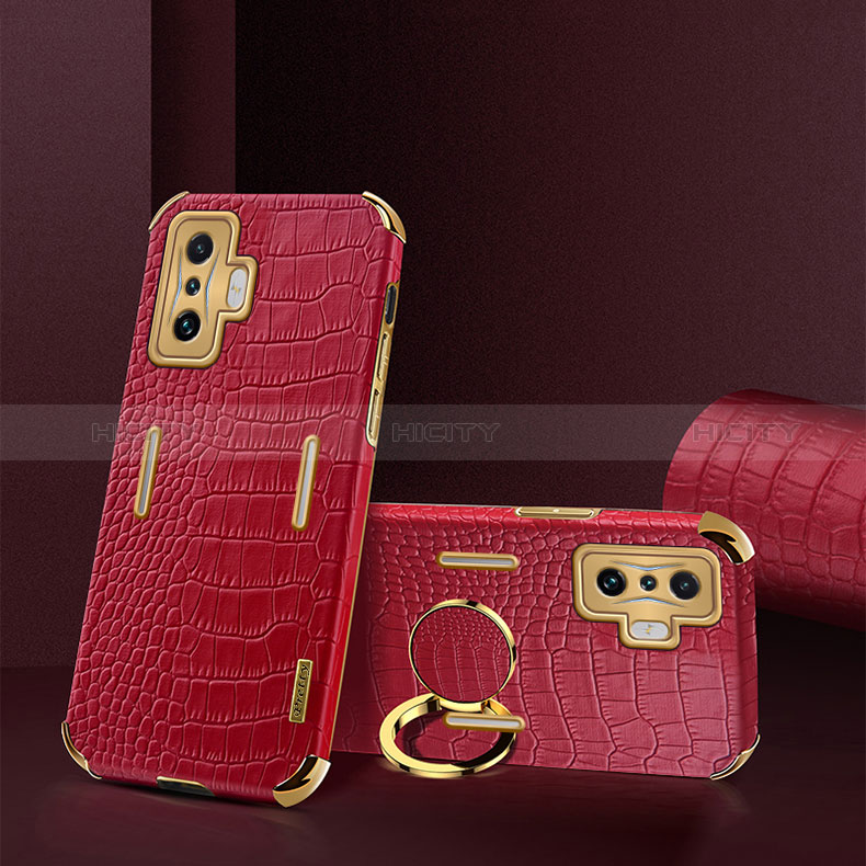 Coque Luxe Cuir Housse Etui XD2 pour Xiaomi Redmi K50 Gaming 5G Rouge Plus