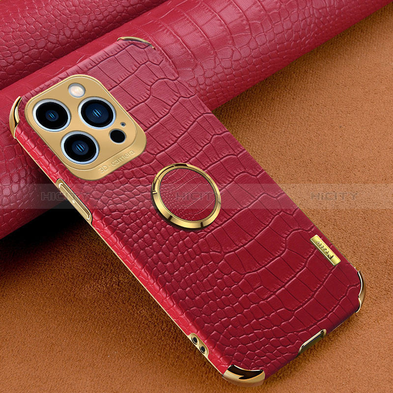 Coque Luxe Cuir Housse Etui XD3 pour Apple iPhone 16 Pro Max Rouge Plus