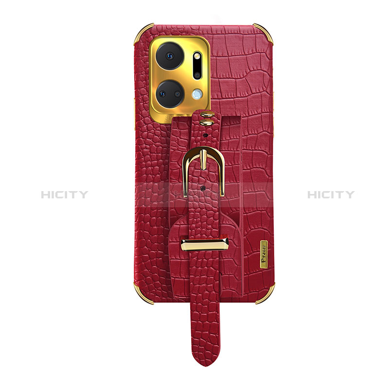 Coque Luxe Cuir Housse Etui XD3 pour Huawei Honor X7a Rouge Plus