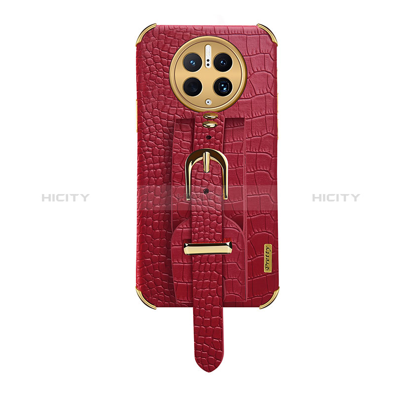 Coque Luxe Cuir Housse Etui XD3 pour Huawei Mate 50 Pro Rouge Plus