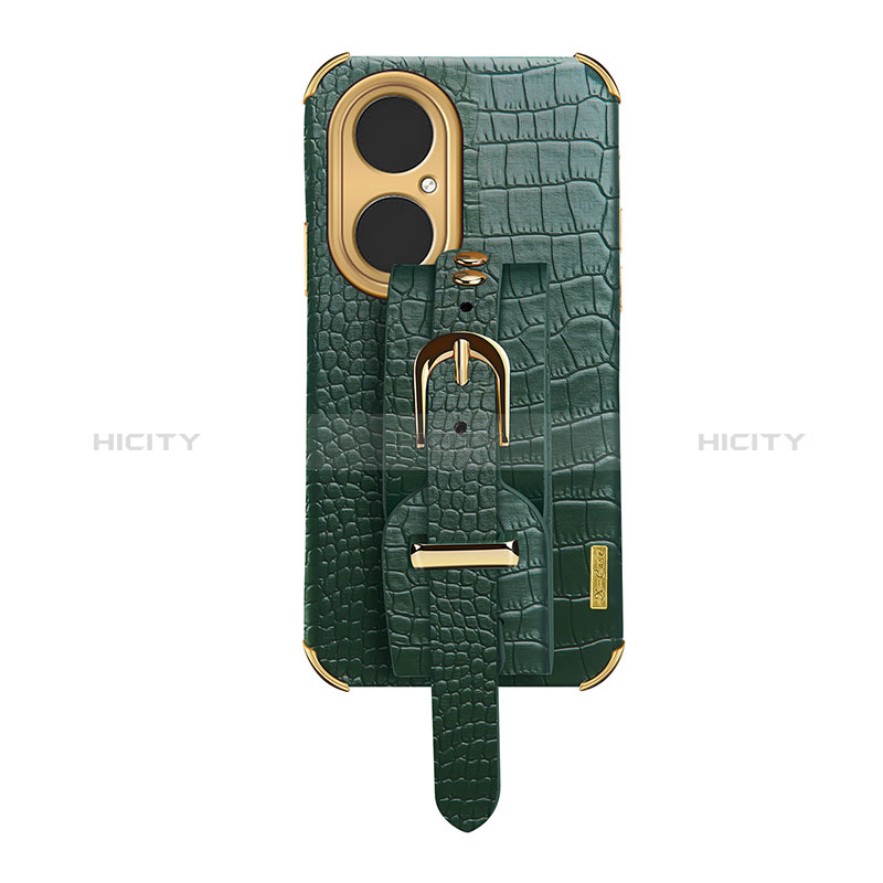 Coque Luxe Cuir Housse Etui XD3 pour Huawei P50 Pro Vert Plus