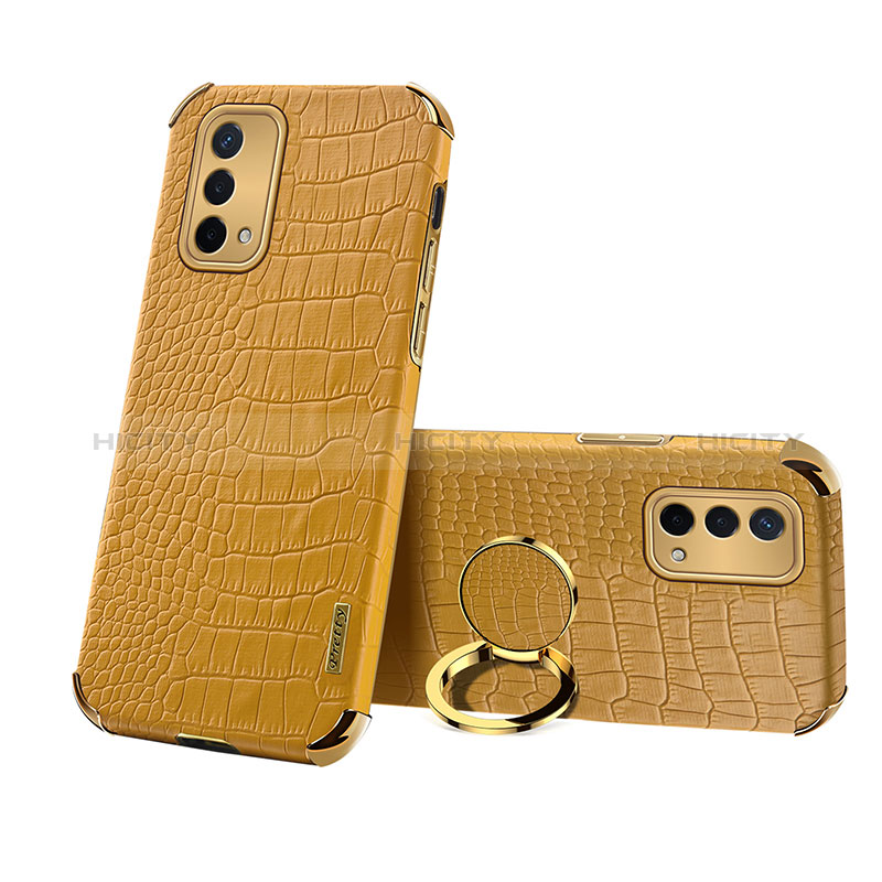 Coque Luxe Cuir Housse Etui XD3 pour Oppo A54 5G Jaune Plus