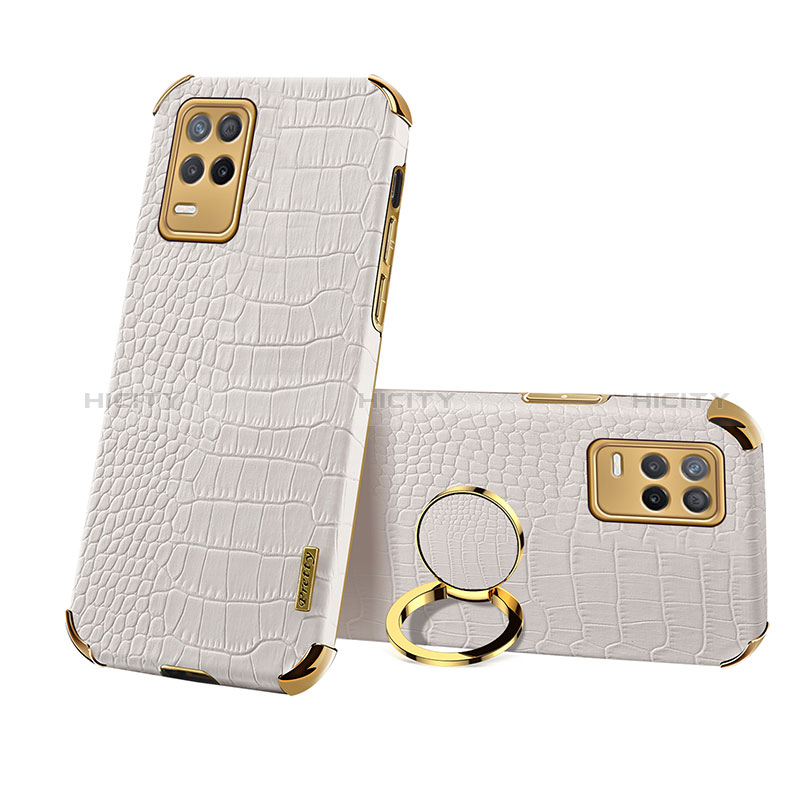 Coque Luxe Cuir Housse Etui XD3 pour Realme 8s 5G Blanc Plus