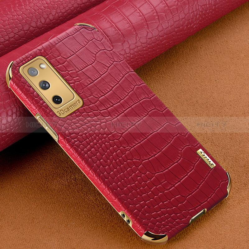 Coque Luxe Cuir Housse Etui XD3 pour Samsung Galaxy S20 FE 5G Rouge Plus