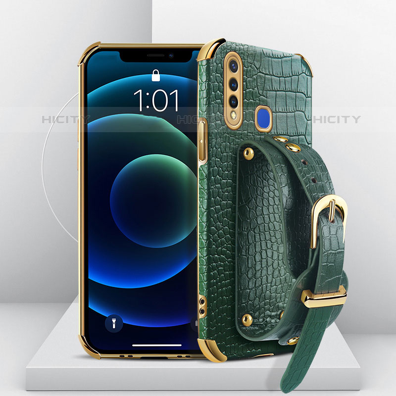 Coque Luxe Cuir Housse Etui XD3 pour Vivo iQOO U3 4G Vert Plus