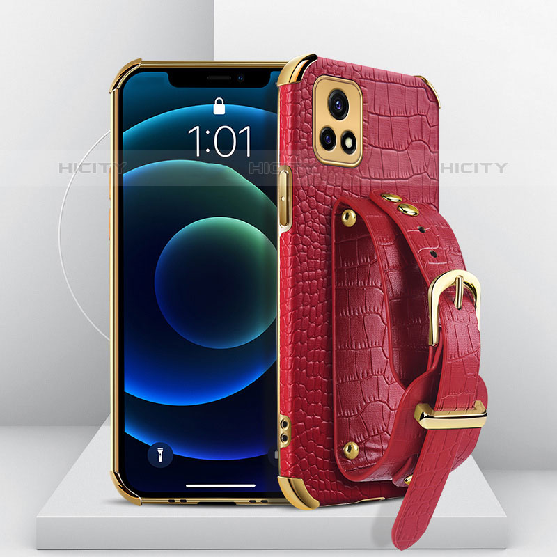 Coque Luxe Cuir Housse Etui XD3 pour Vivo iQOO U3 5G Rouge Plus