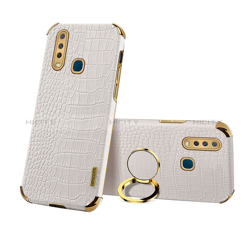 Coque Luxe Cuir Housse Etui XD3 pour Vivo Y3s Blanc Plus