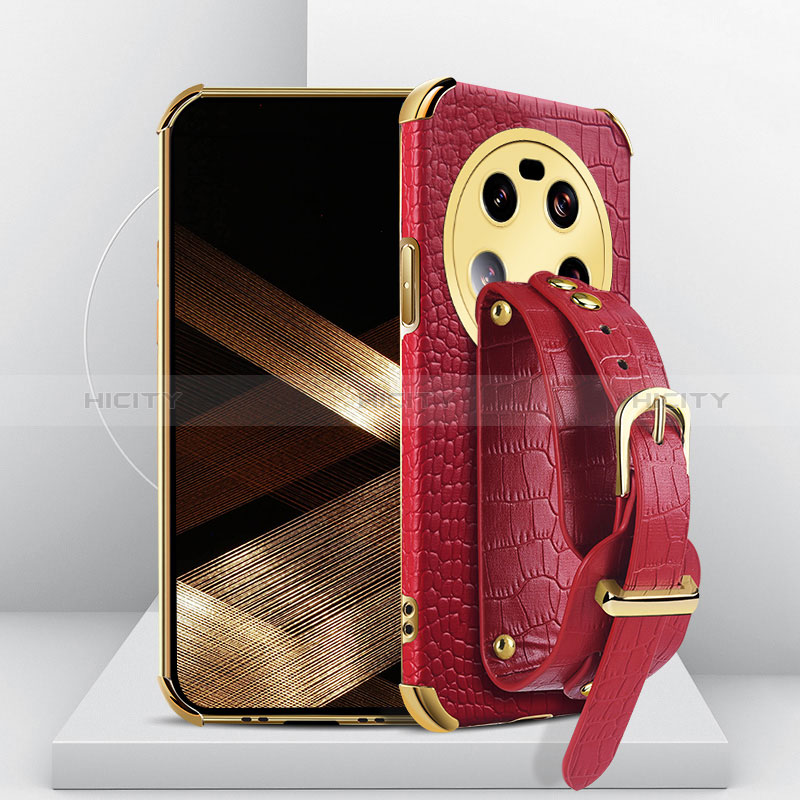 Coque Luxe Cuir Housse Etui XD3 pour Xiaomi Mi 13 Ultra 5G Rouge Plus