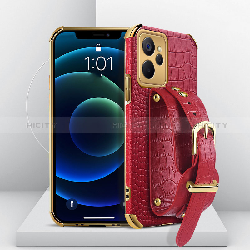 Coque Luxe Cuir Housse Etui XD4 pour Realme 10 5G Rouge Plus