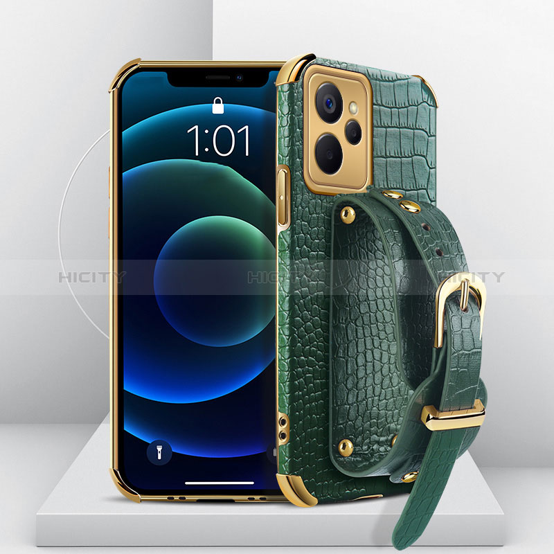 Coque Luxe Cuir Housse Etui XD4 pour Realme 10 5G Vert Plus