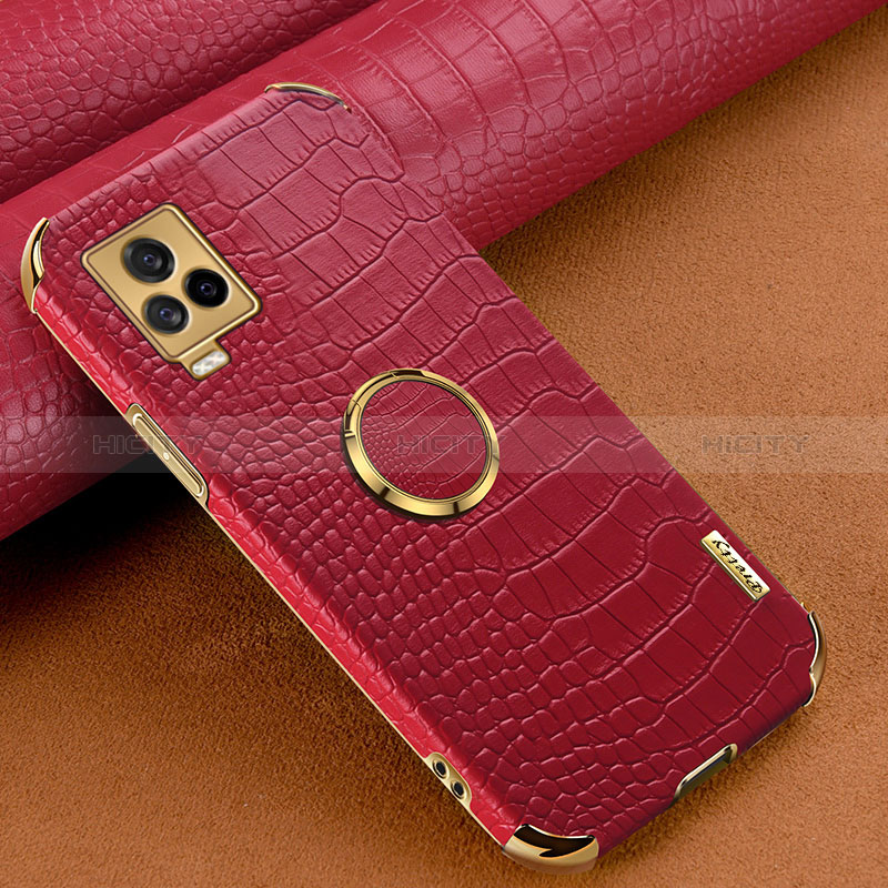 Coque Luxe Cuir Housse Etui XD4 pour Vivo iQOO 7 5G Rouge Plus