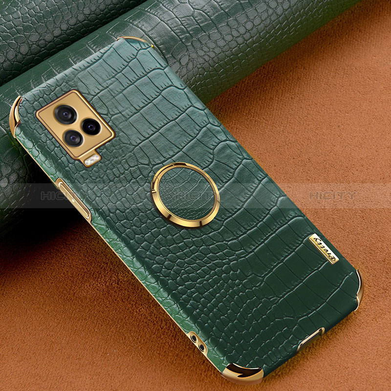 Coque Luxe Cuir Housse Etui XD4 pour Vivo iQOO 7 5G Vert Plus