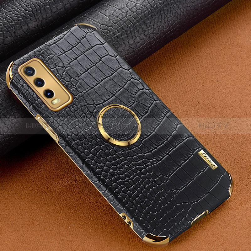 Coque Luxe Cuir Housse Etui XD4 pour Vivo Y12A Noir Plus