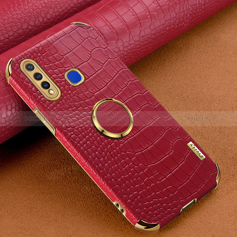 Coque Luxe Cuir Housse Etui XD4 pour Vivo Y5s Rouge Plus