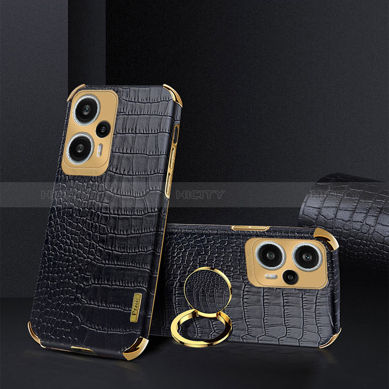 Coque Luxe Cuir Housse Etui XD4 pour Xiaomi Redmi Note 12 Turbo 5G Noir Plus