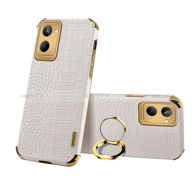 Coque Luxe Cuir Housse Etui XD5 pour Realme 10 4G Blanc Plus