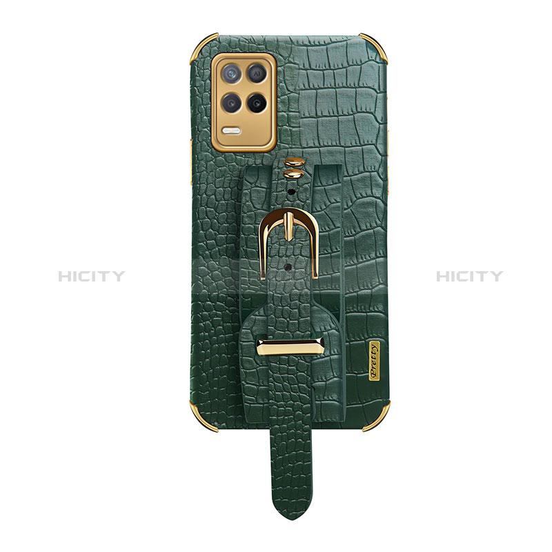 Coque Luxe Cuir Housse Etui XD5 pour Realme 9 5G India Vert Plus