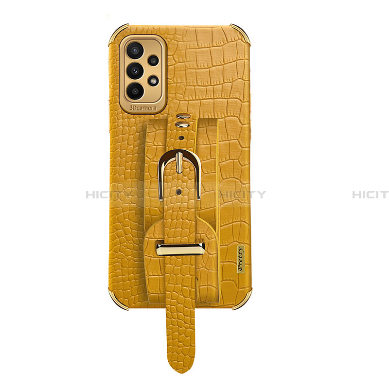 Coque Luxe Cuir Housse Etui XD5 pour Samsung Galaxy A23 4G Jaune Plus