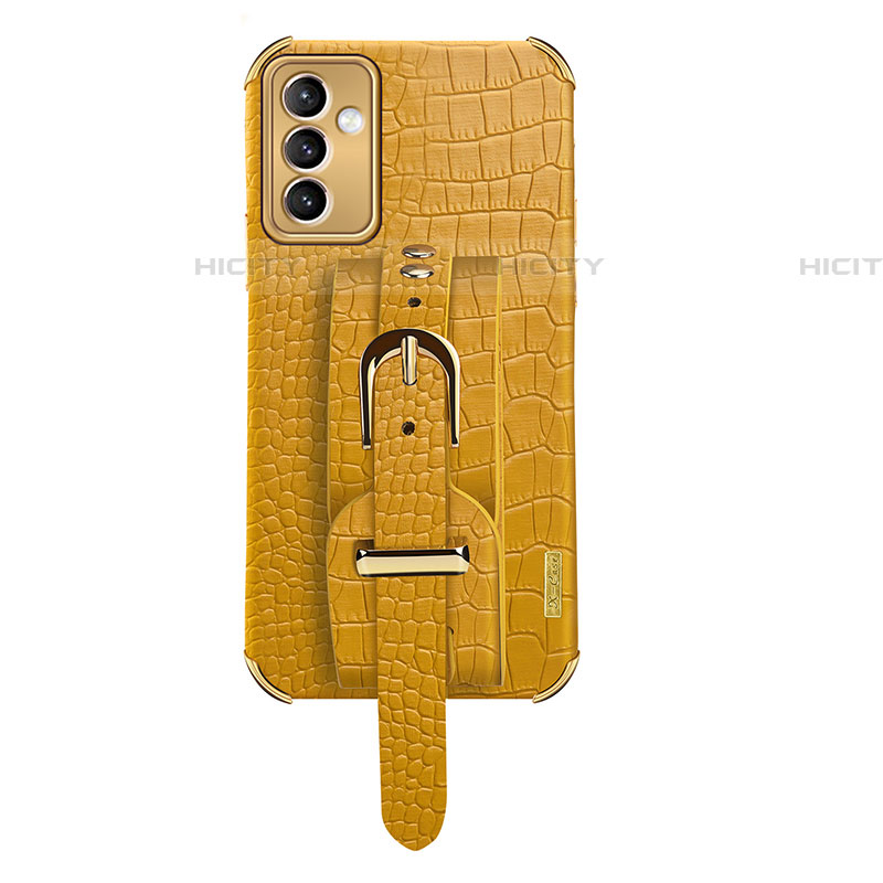 Coque Luxe Cuir Housse Etui XD5 pour Samsung Galaxy A25 5G Jaune Plus